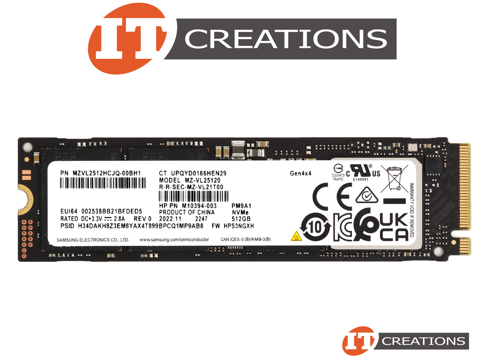 HP 512GB V-NAND TLC PCIE GEN4 NVME M.2 2280 SOLID STATE DRIVE SSD